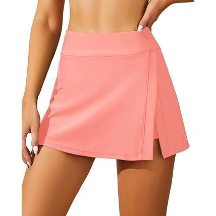 Women Swim Skirt Tummy Control Swimsuit Skirt With Built-In Shorts High Waisted